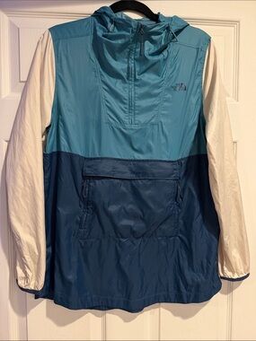 The North Face Pullover Windbreaker - Teal, Navy & Cream